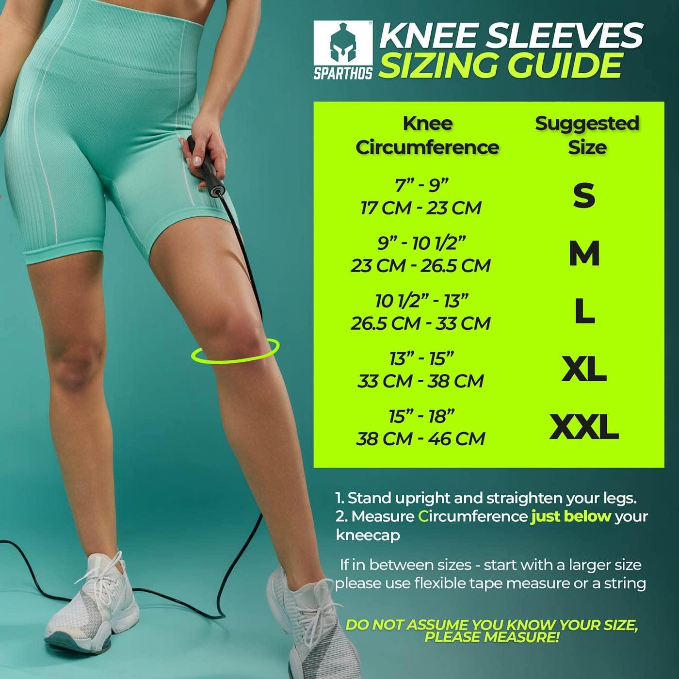 Sparthos Knee Compression Sleeves (Pair) Joint Protection & Support