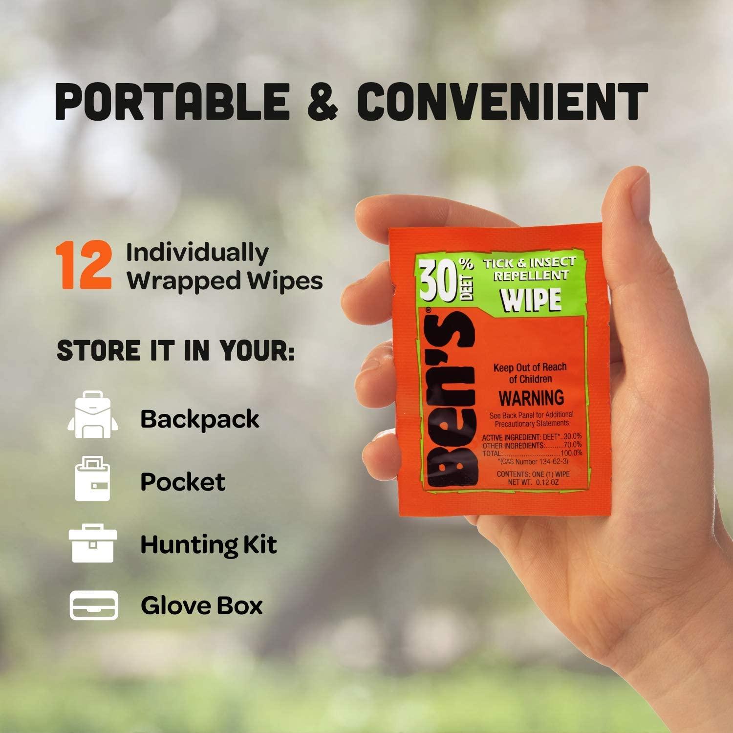 Ben's 30 Tick & Insect Repellent Wipes