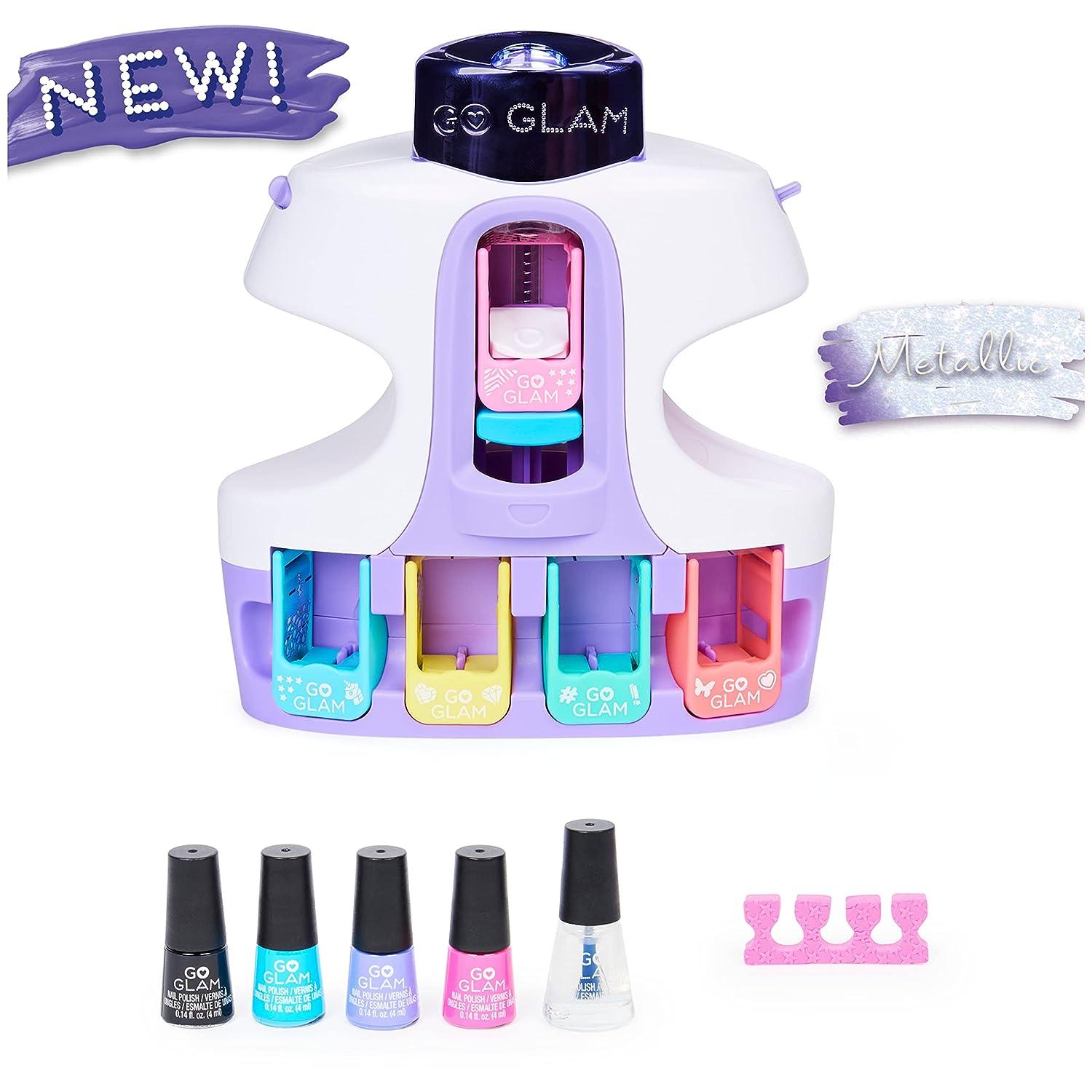 Cool Maker GO GLAM U-nique Metallic Nail Salon with 200 Icons and Designs 4  Polishes Stamper & Dryer Nail Kit for Girls  Exclusive Go Glam  U-nique Nail Salon