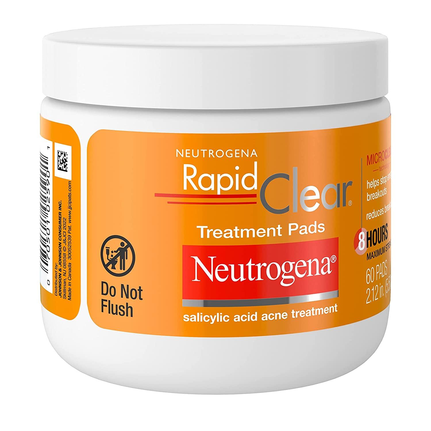 Neutrogena Rapid Clear Maximum Strength Acne Face Pads with 2