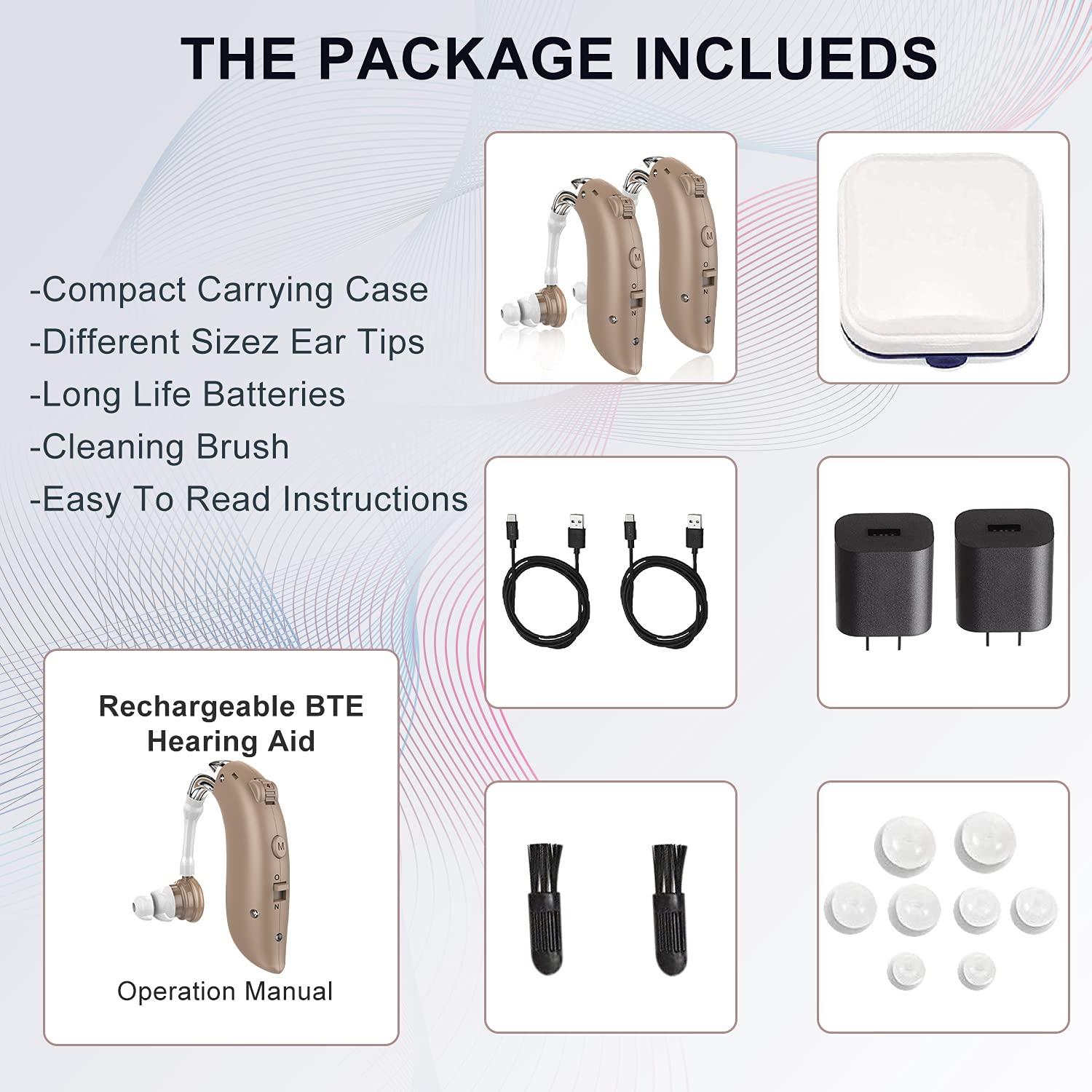 Hearing Aids for Seniors Rechargeable with Noise Cancelling, AMERFIST