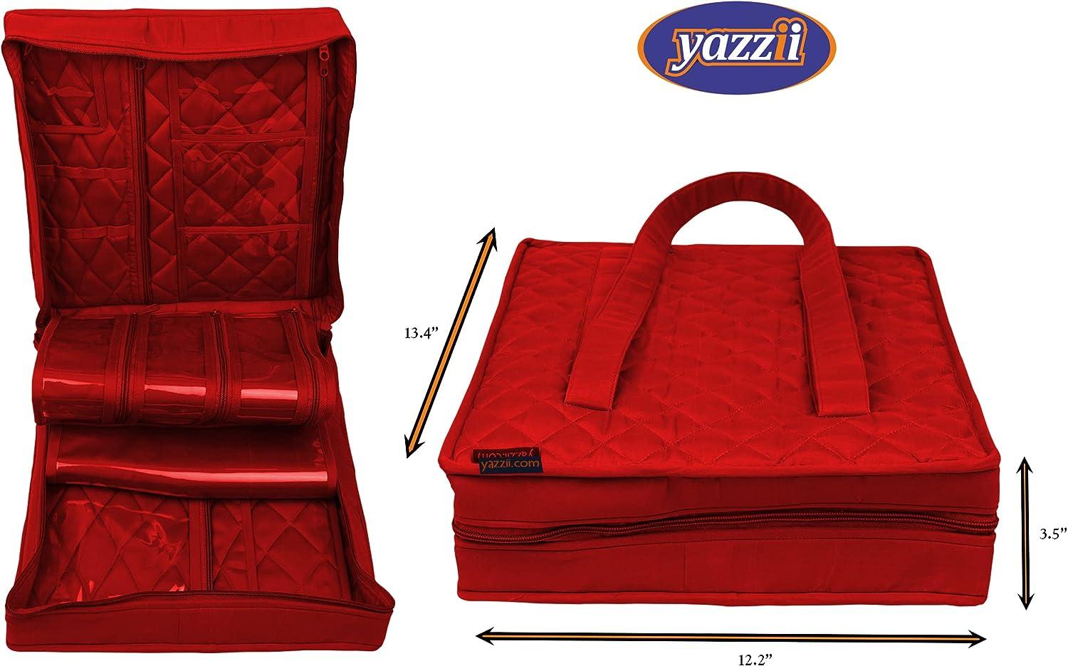 Yazzii Supreme Craft Organizer - Portable Storage & Tote Bag - Multipurpose  Storage Organizer for Quilting Patchwork Embroidery Needlework Papercraft &  Beading Red