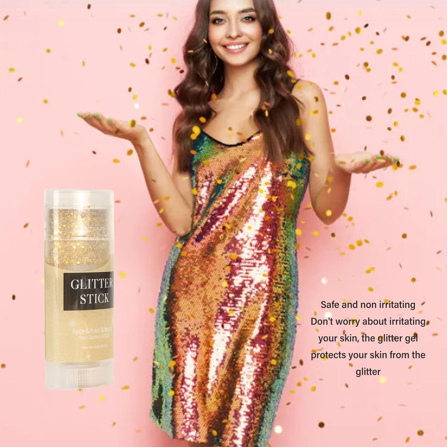 Gold Body Glitter Stick | Holographic Sequins Face Gel | Sparkling Makeup  for Festivals & Parties | Easy Application & Removal | Long-Lasting Glitter  Effect | Buy Now with Express International Delivery | GoSupps.com