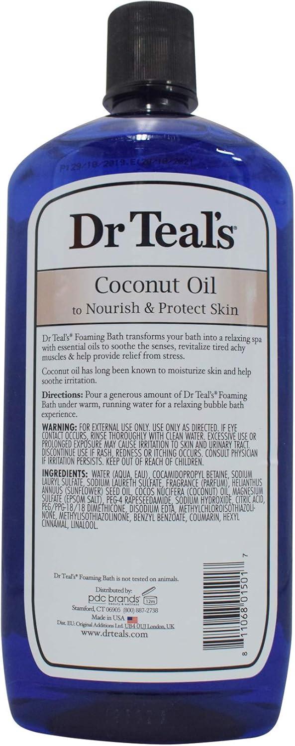 Dr. Teals Coconut Oil Foaming Bath, 34 Ounce