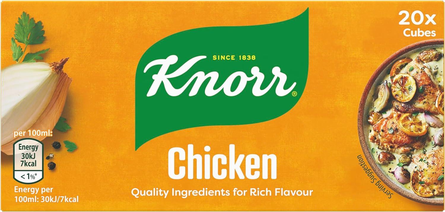 Knorr GlutenFree Chicken Stock Cubes 20x10g Add Rich Chicken Flavor