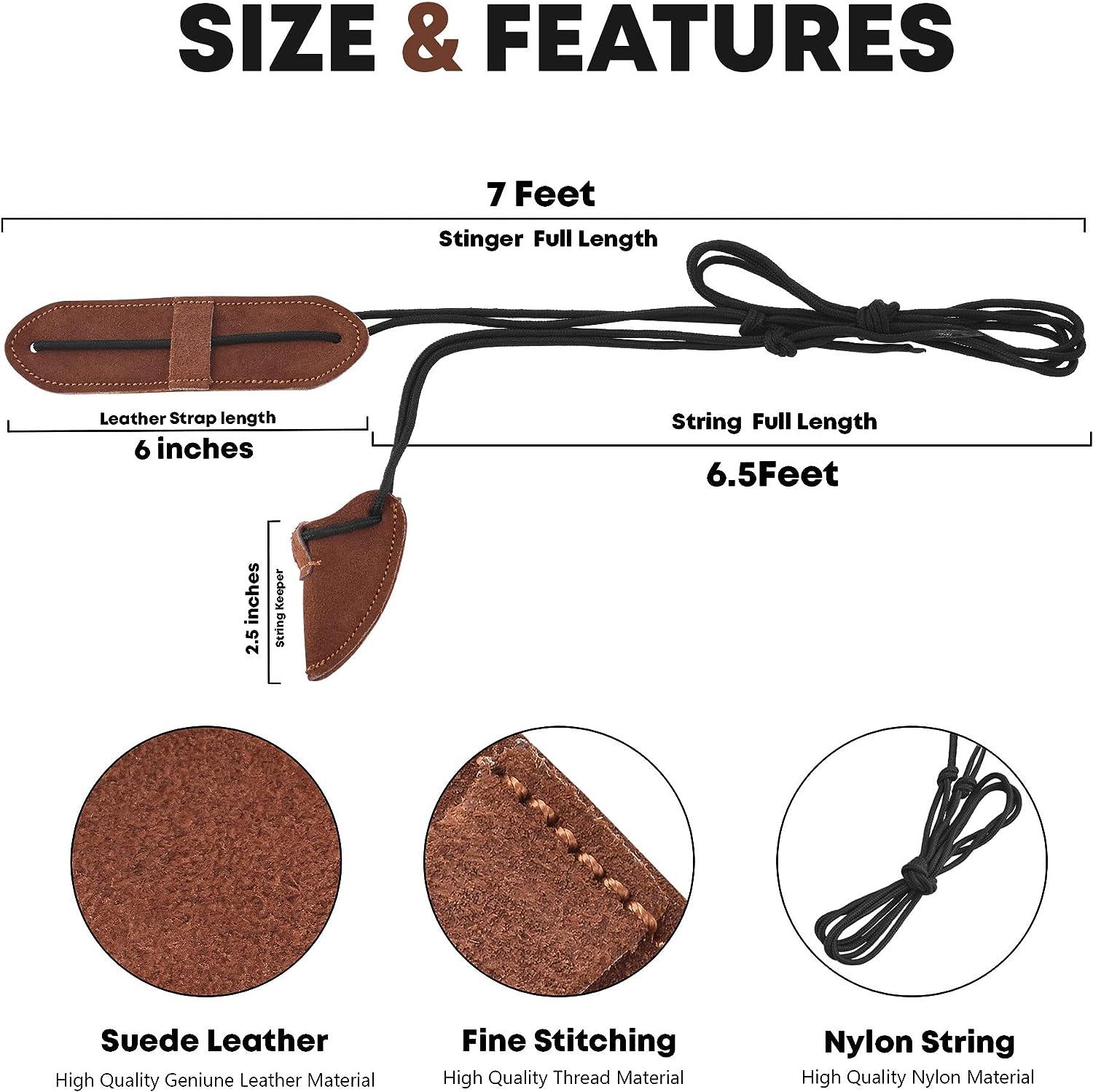 Leather Recurve Bow Stringers Traditional Bow String Long Archery