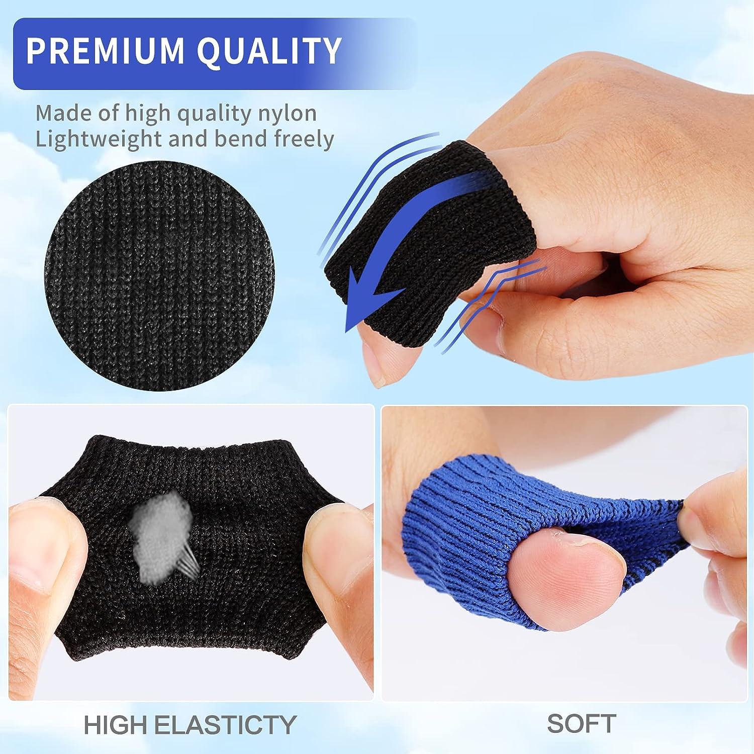 30 Pieces Finger Sleeves Elastic Compression Protector with 1