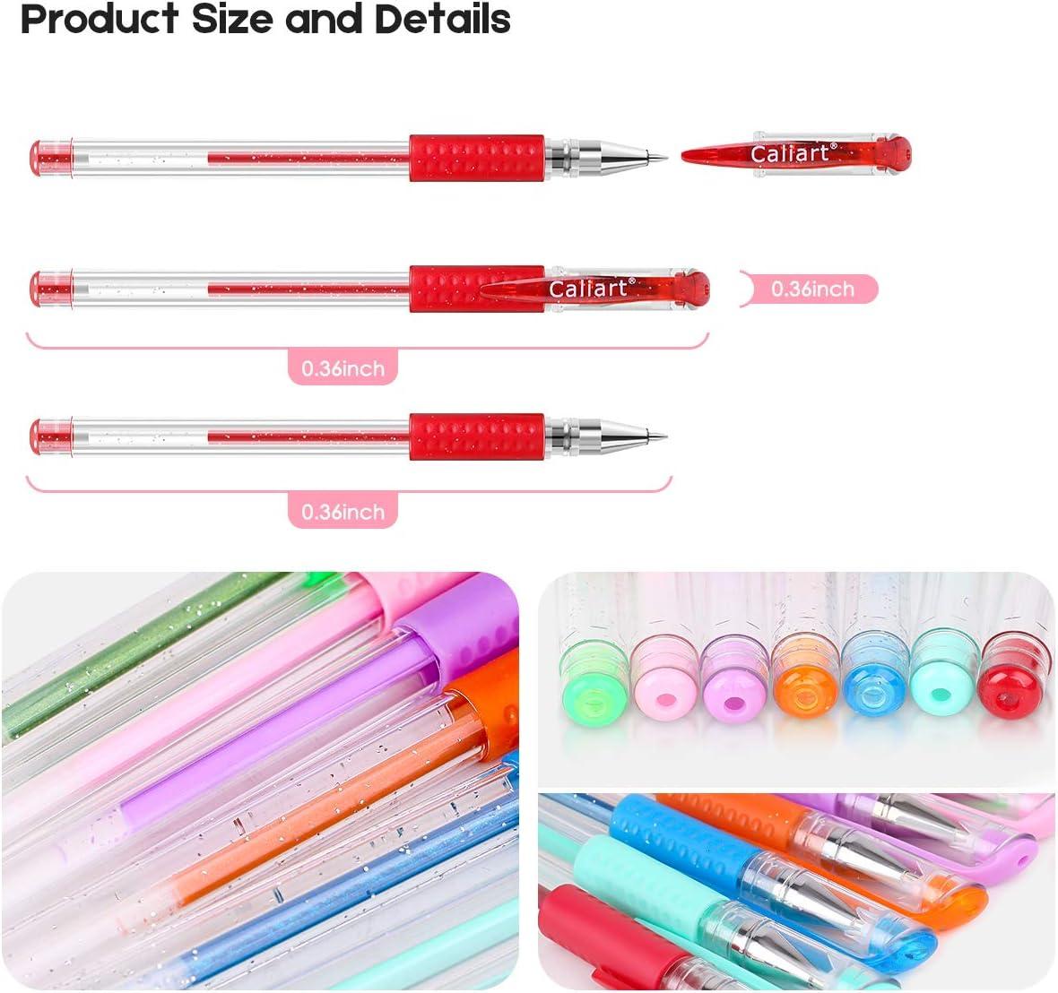 Glitter Gel Pens 32-Color Neon Glitter Pens Fine Tip Art Markers Set 40%  More
