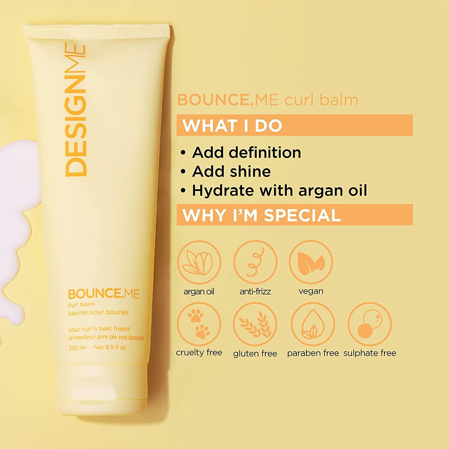 DESIGNME BOUNCE.ME Hair Curling Cream Curl Enhancer with Argan Oil