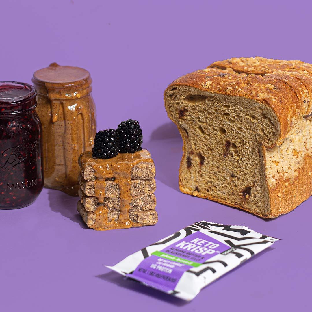 Keto Krisp Almond Butter & Blackberry Jelly Bars - 12 Pack | Low-Carb