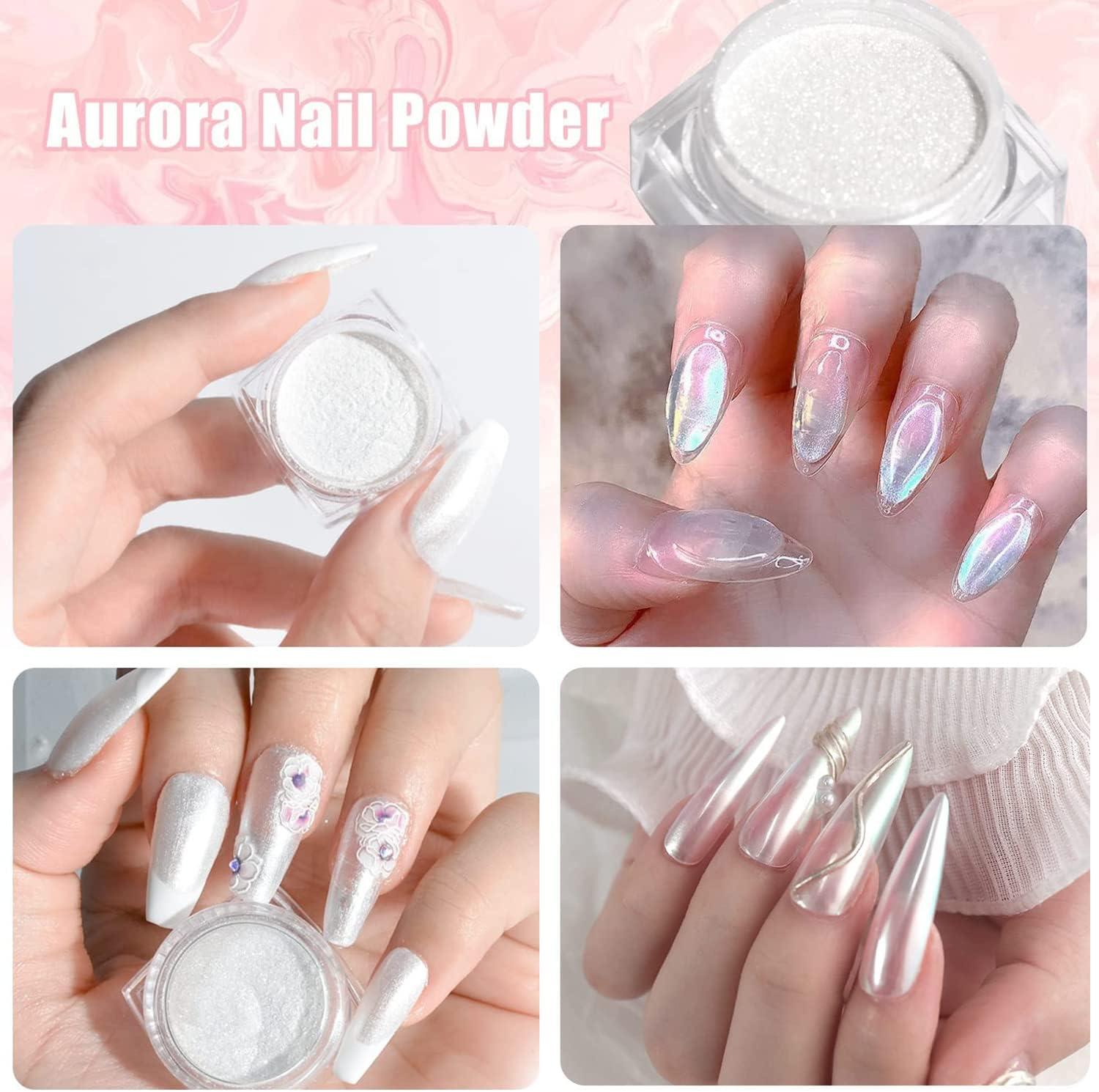 Mermaid Chrome Aurora Nail Powder Iridescent Nails Powder - China Pigment,  Nail Art