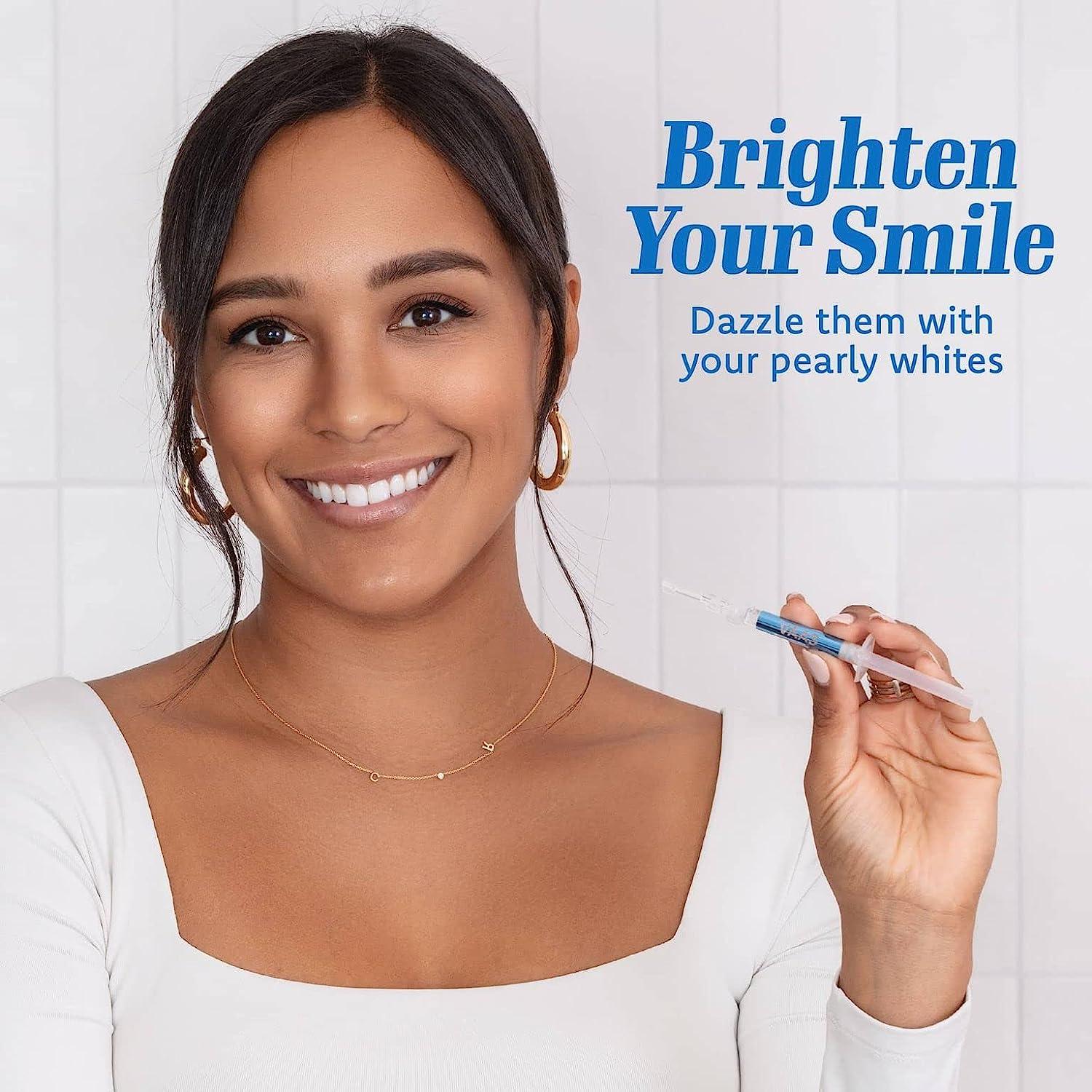 Teeth Whitening Gel – 35% Carbamide Peroxide (10x 3cc Syringes) With Shade Guide – Made In USA