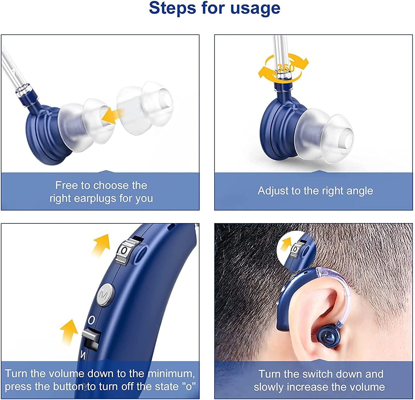 Rechargeable Hearing Aid for Seniors, LIGINN Hearing Amplifier Aids