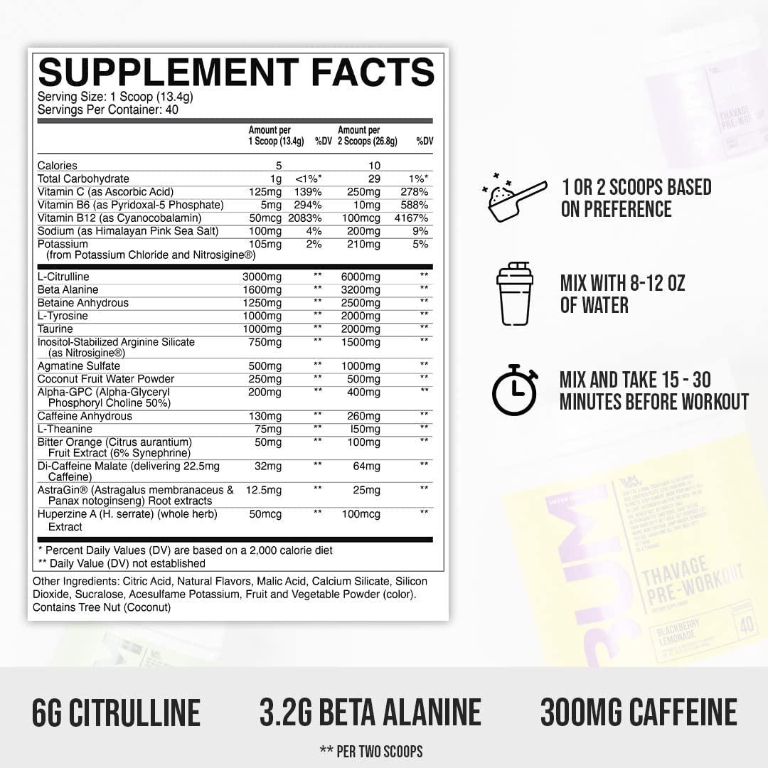 Thavage Pre Workout Beach Bum by Chris Bumstead Sports Nutrition Pre