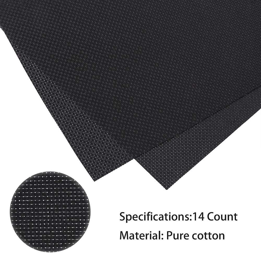 Pllieay 14 Count Big Size Black Classic Reserve Aida Cloth Cross Stitch  Cloth Fabric, 1 Pack, 59 by 39 Inch