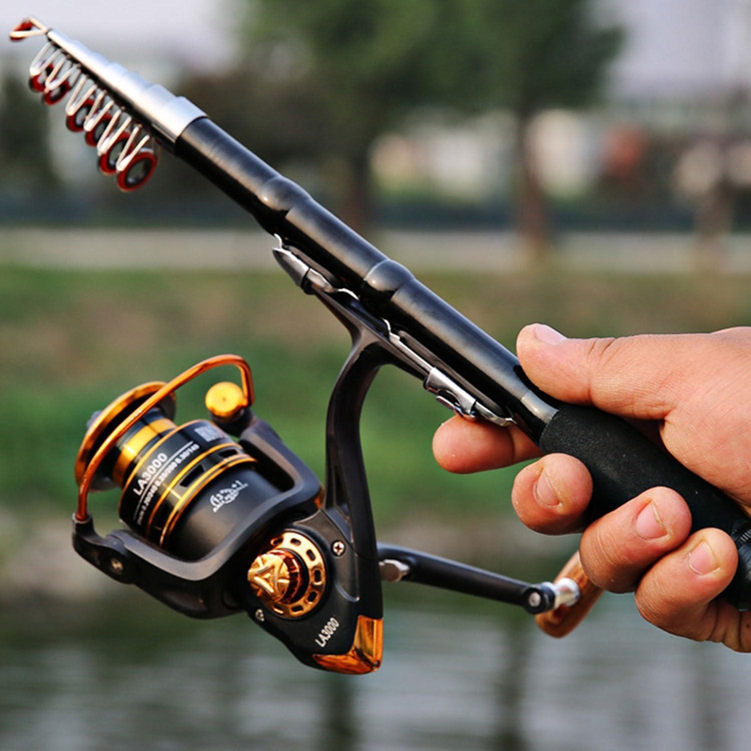 Dingbear Telescopic Carbon Fishing Rod - 1.8m Sea & River Angelrute |  Durable & Portable Mini Rod | Buy Now with Express International Delivery |  GoSupps.com