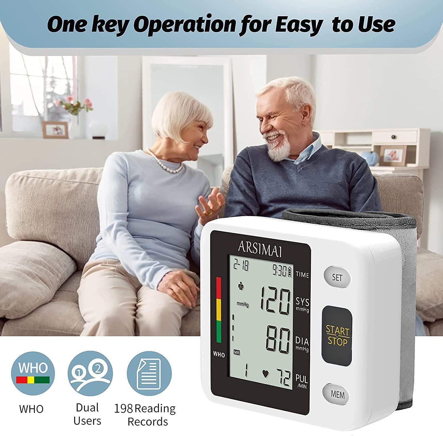 Blood Pressure Monitor Wrist Accurate Automatic High Blood Pressure