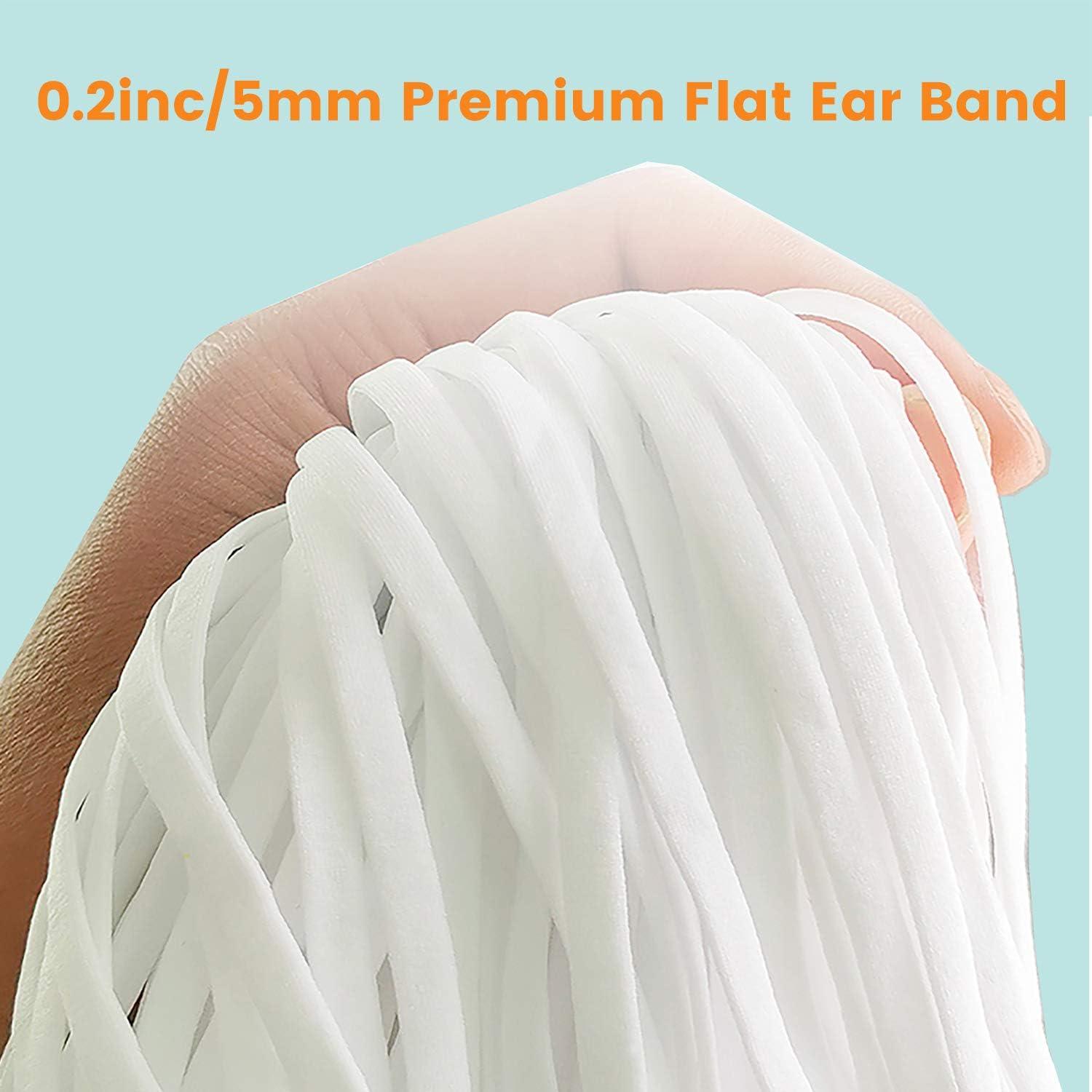 110PCS Elastic Bands with Adjustable Buckle, Elastic for Masks, 1/4 inch  Elastic for Sewing, High Stretch Elastic String Bands, Thread Rope for DIY  Mask Lanyard, Clothes Garment Sewing Making Supplies