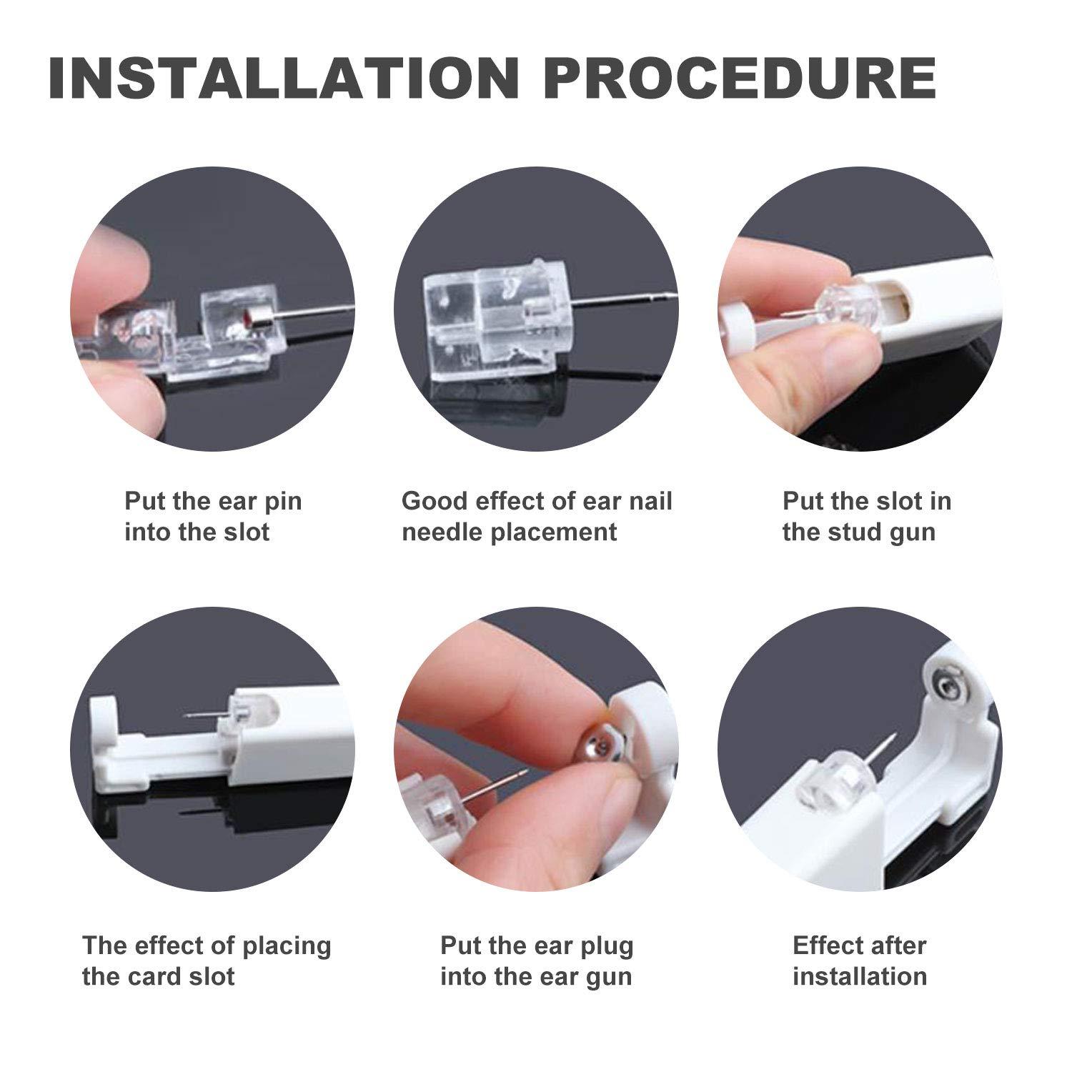 Piercing Kit Include 2 Pack Nose Piercing Kit and 2 Pack Ear Piercing