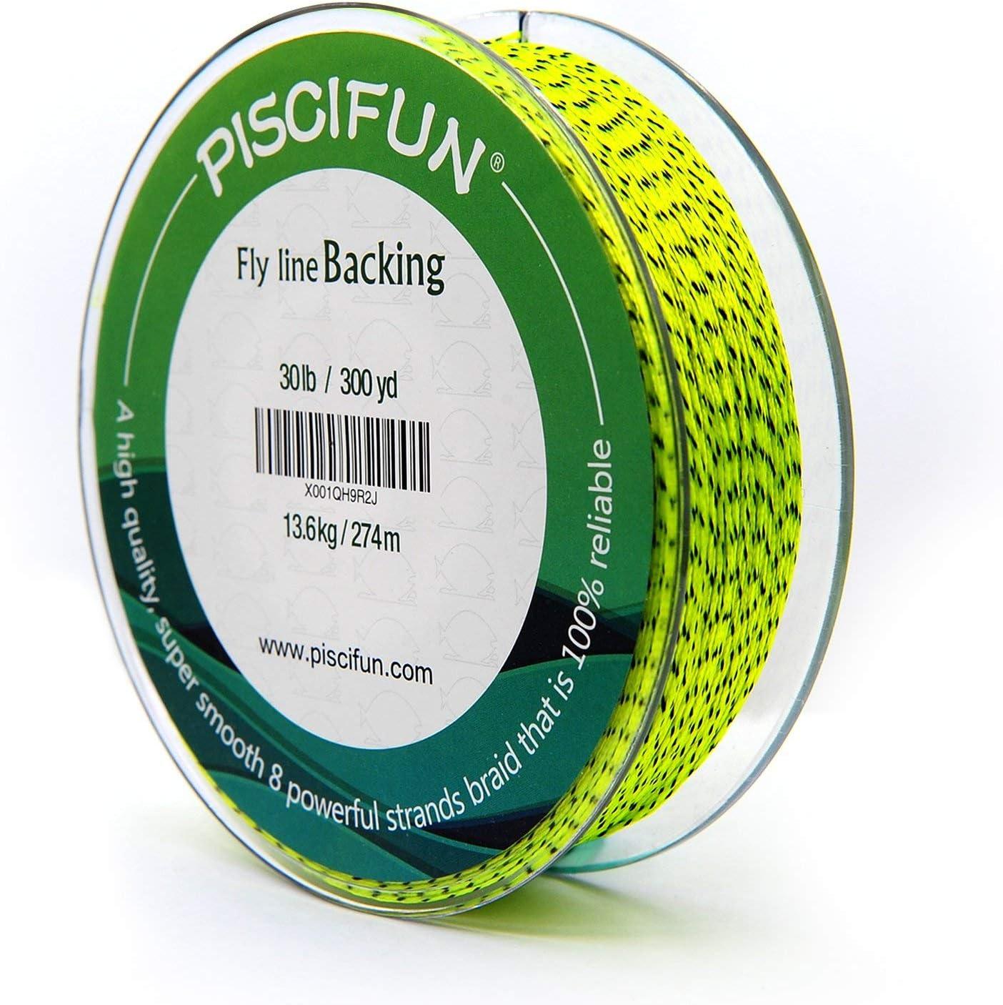 Piscifun Fly Line Backing, Braided Fly Backing Line with Orange