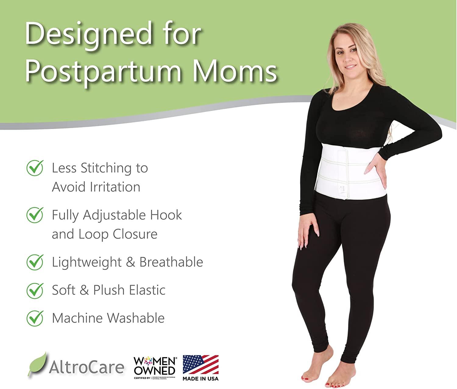 AltroCare 3 Panel Postpartum Abdominal Binder & Belly Band Size S/M