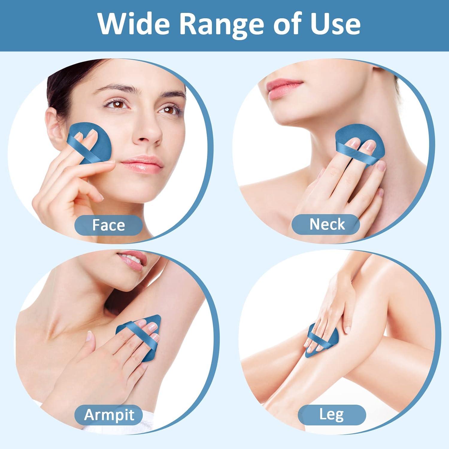 Powder Puff Start Makers 4PCs Velvet Triangle Powder Puffs Soft & Reusable Makeup Sponge Puffs