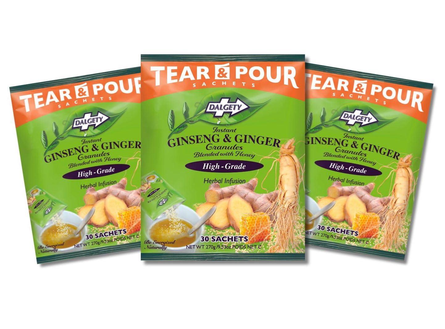 Dalgety Instant Ginseng Ginger Herbal Infusion Pouches 3x270g Bags