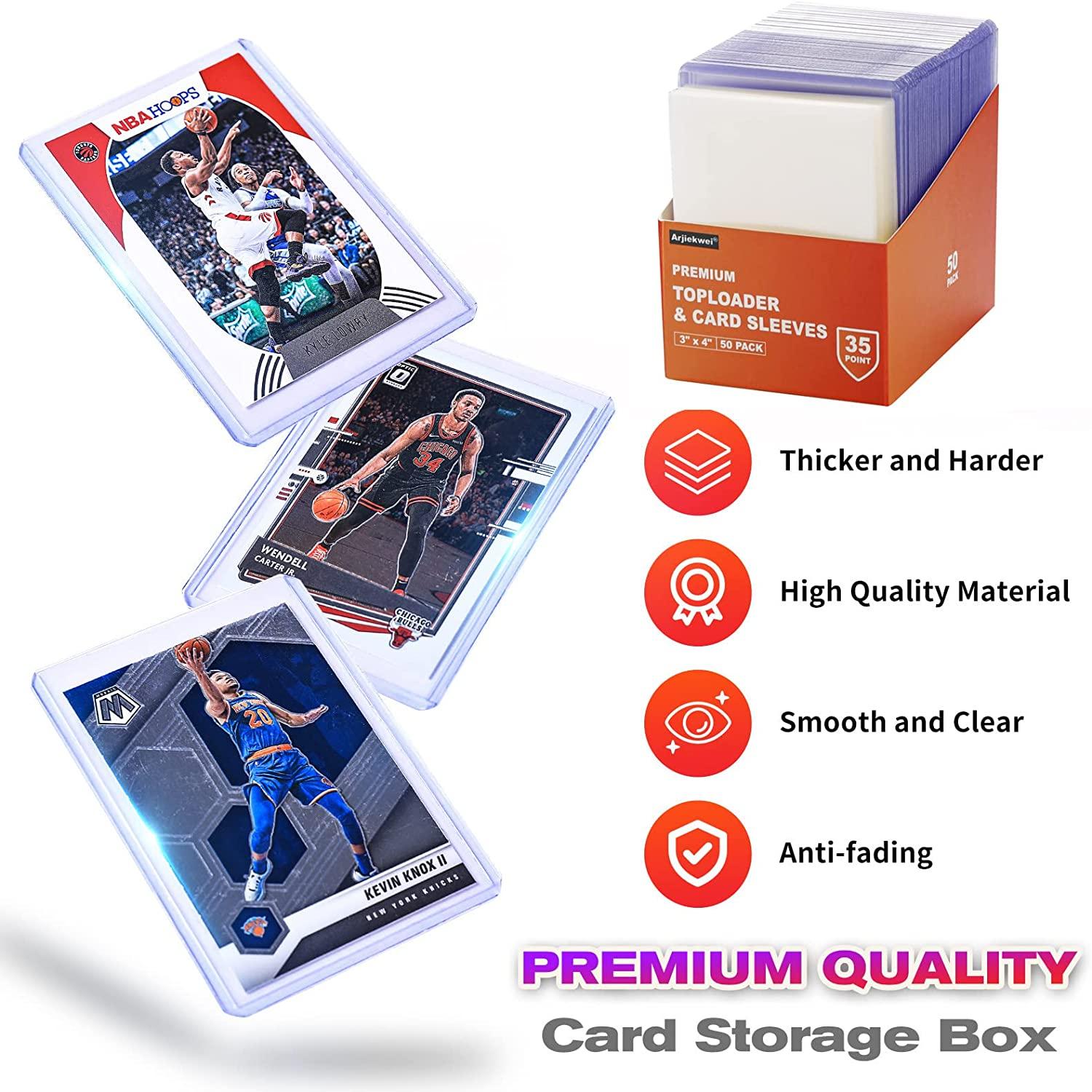 3X4 Card Sleeves Top Loaders for Cards, Baseball Card Protectors Hard  Plastic, Premium Toploaders for Collectible Trading Cards (50 Toploaders +  100 Penny Sleeves)