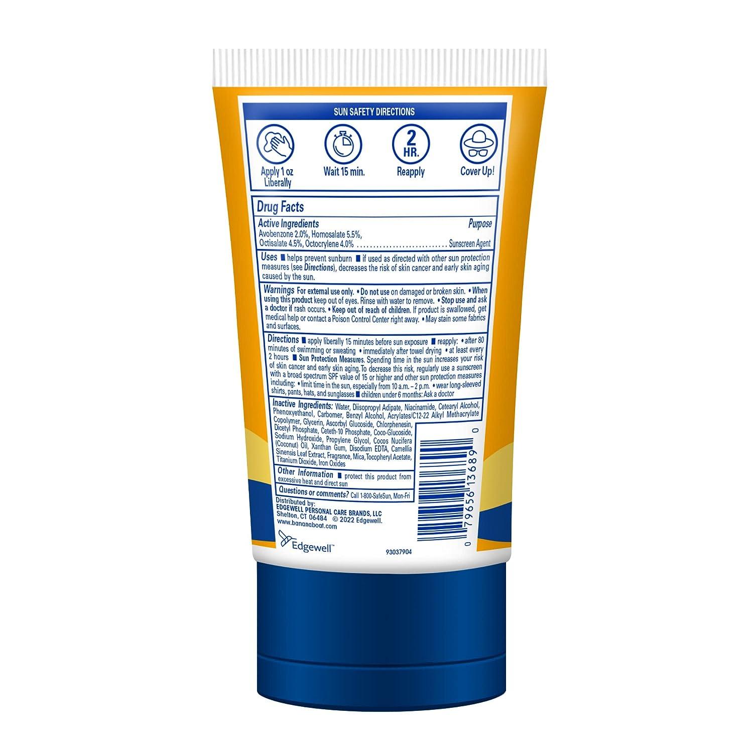 Banana Boat Vitamin C & B3 Sunscreen Lotion SPF 30 Moisturizing 4.5 oz Vitamin C & B3