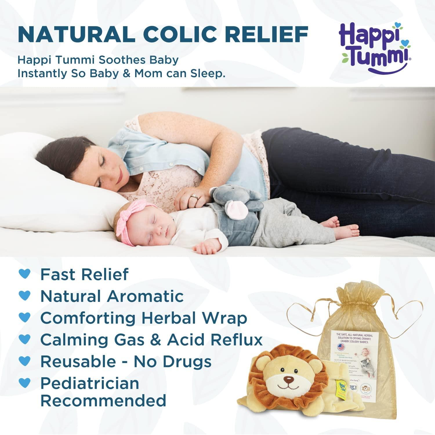 Happi Tummi Baby Gas Relief All Natural Belly Wrap Natural Herbal Aroma