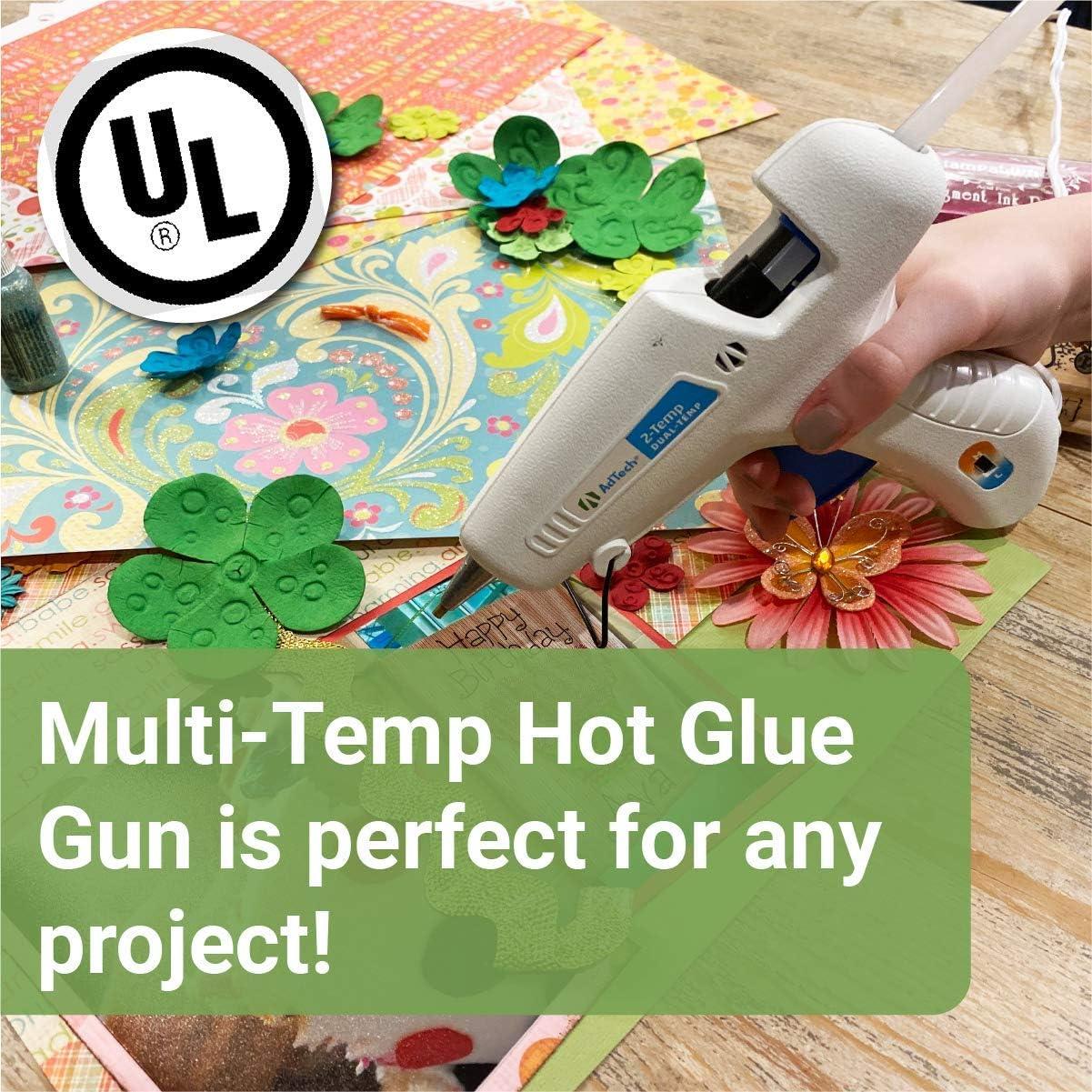 AdTech 0453 2-Temp Dual Temperature Hot Glue Gun Full Size, White