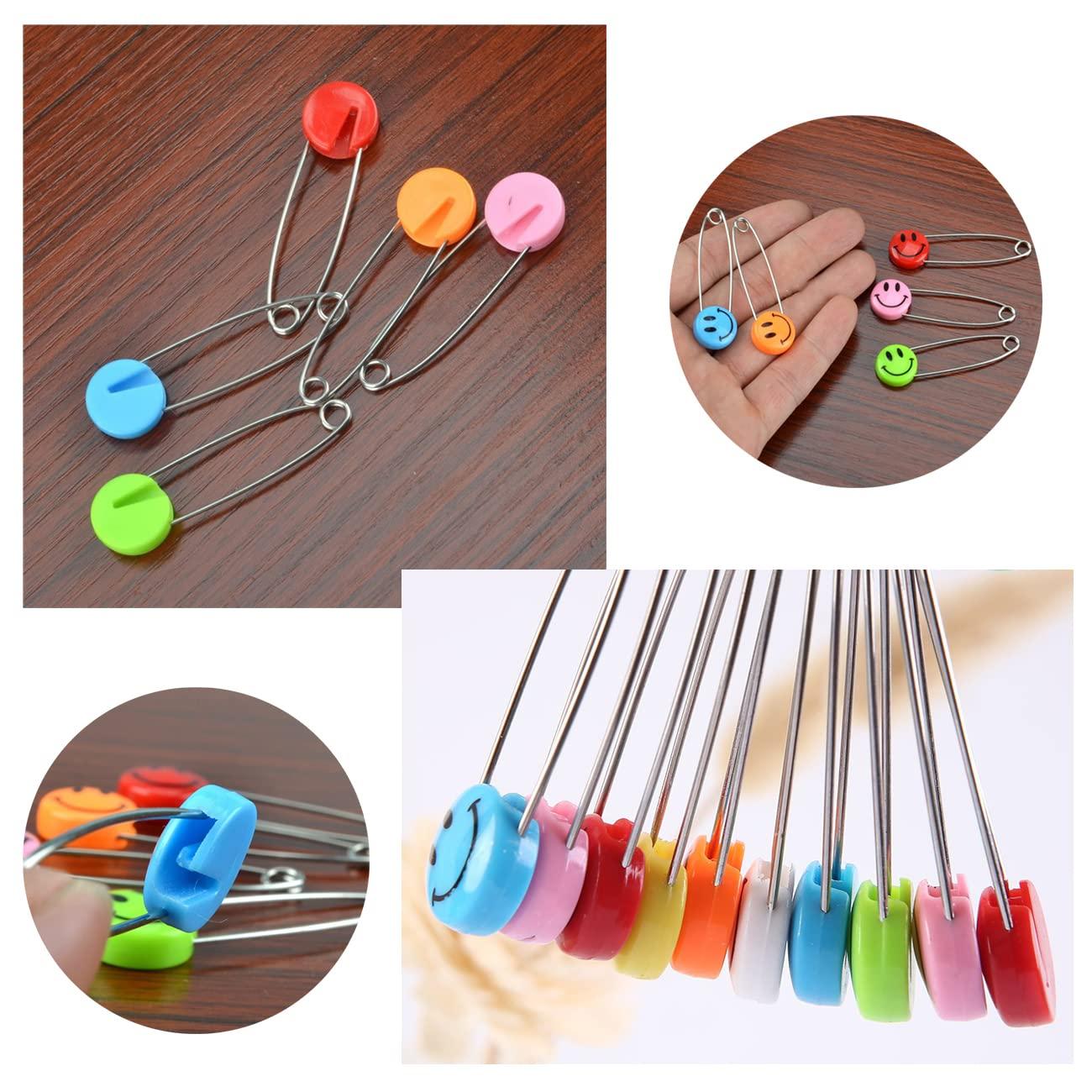 50s 55mm Plastic End Baby Kids Cloth Diaper Stainless Steel Traditional Safety Pins, Other