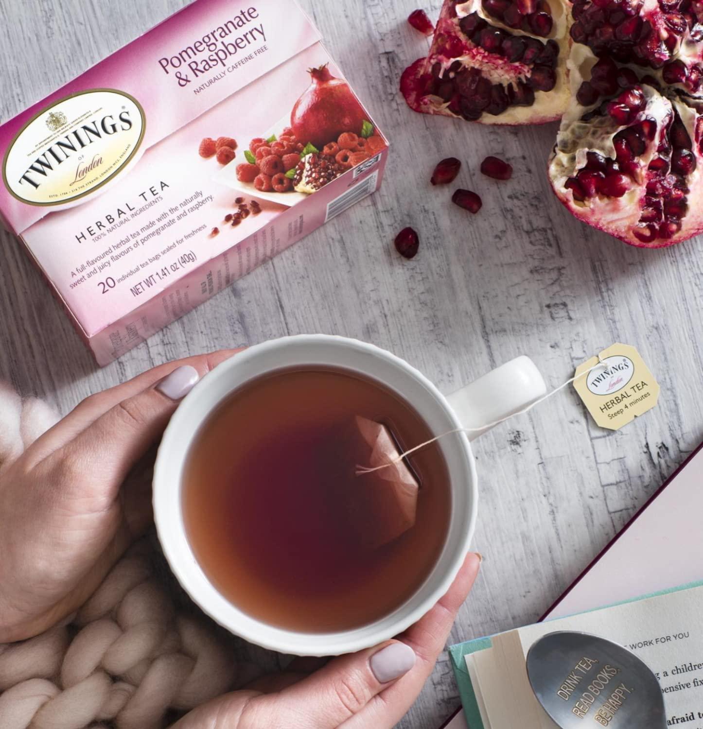 Twinings Herbal Tea Bags 40 Individually Wrapped Tea Bags Variety Pack with 12 Flavors