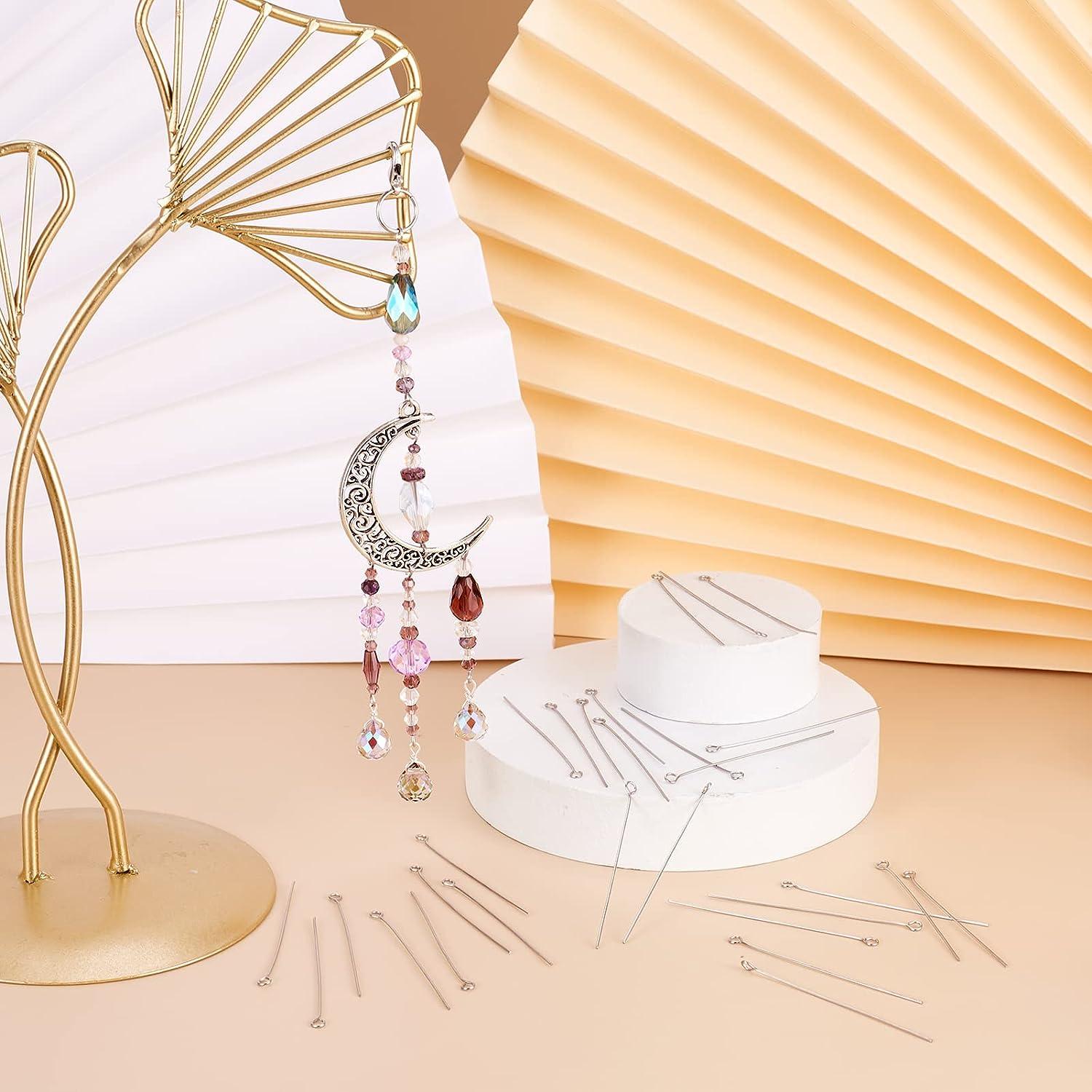 Pandahall 100pcs 22 Gauge Stainless Steel Open Eyepins 2 Inch for DIY