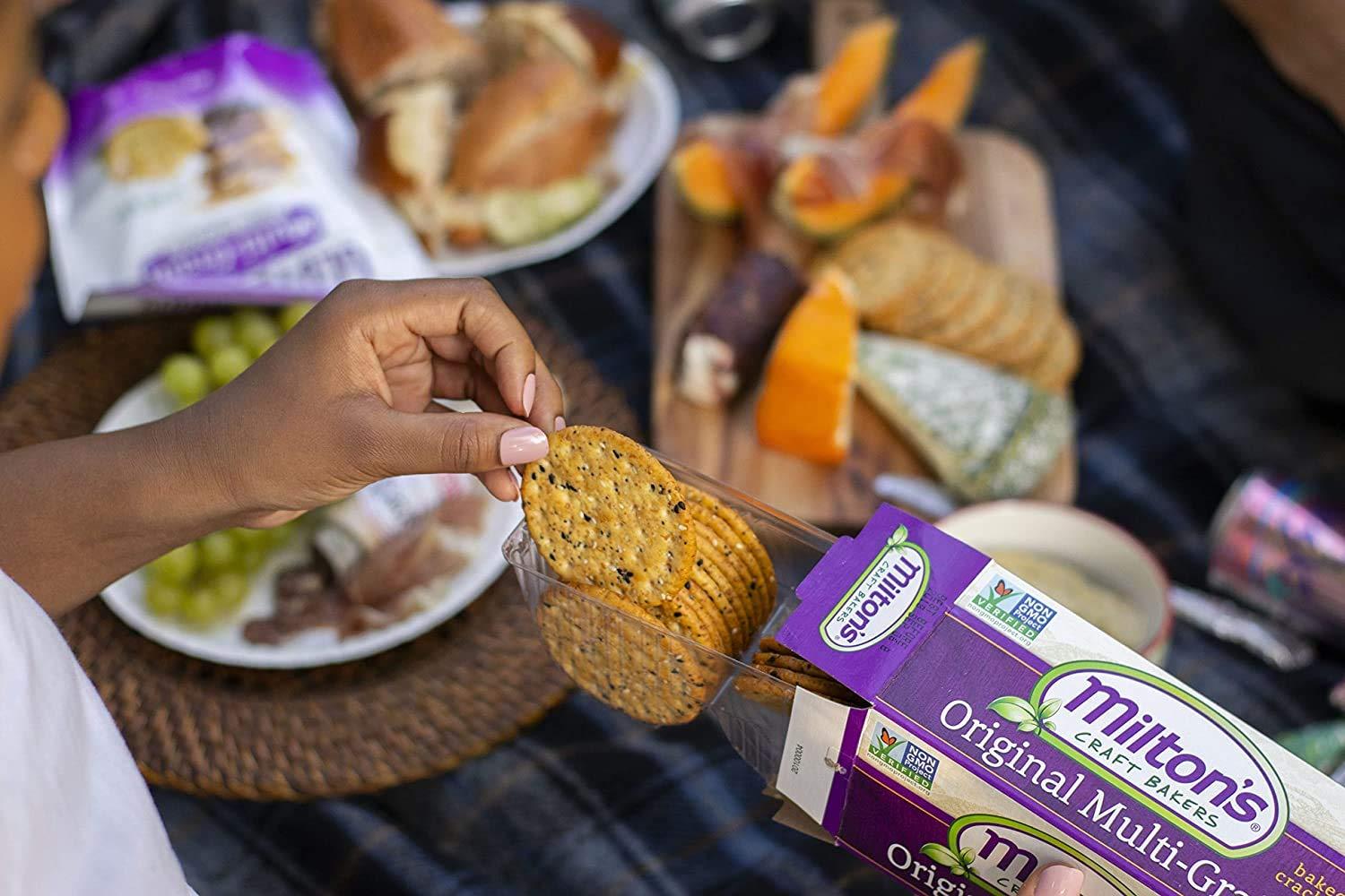 Milton’s Gourmet Baked Crackers, 3 Pack Flavor Variety Bundle Original