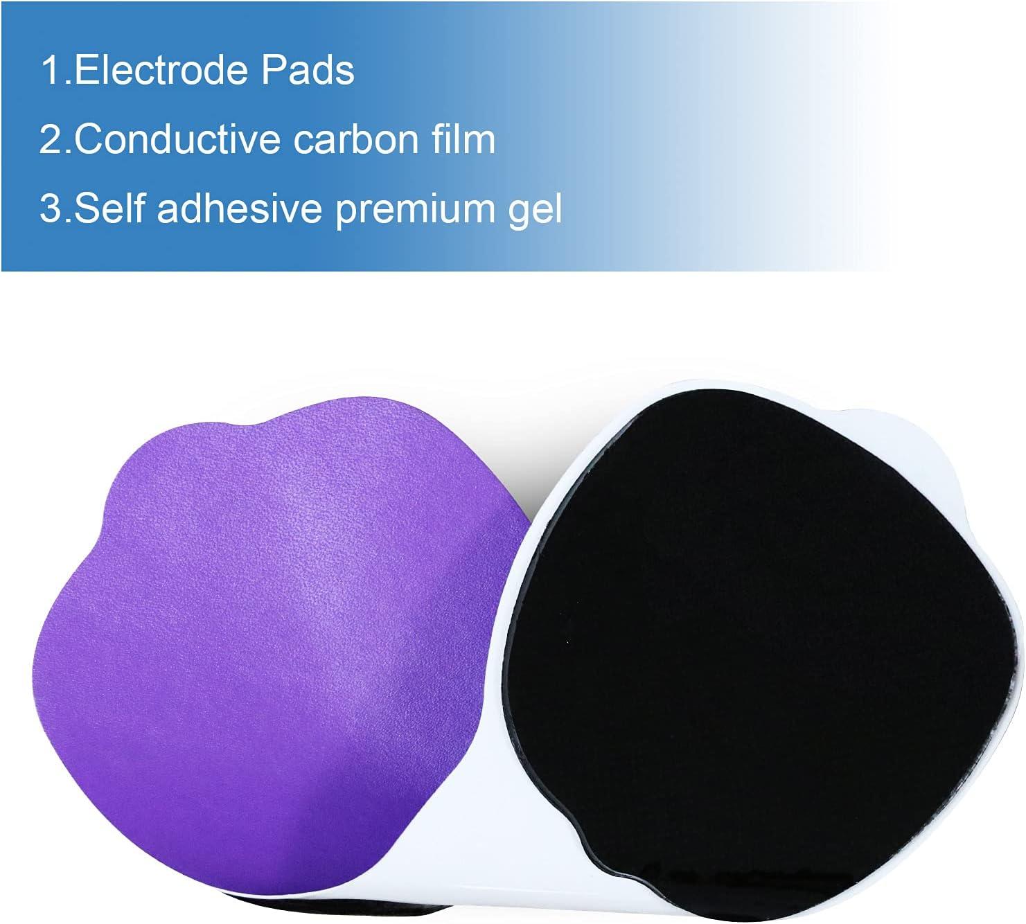 Tens Unit Wireless Electrode Pads, MASTOGO Replacement Electrode Pads with  Standard 3.5mm Snap-on Connectors(4PCS/Set) (Purple)