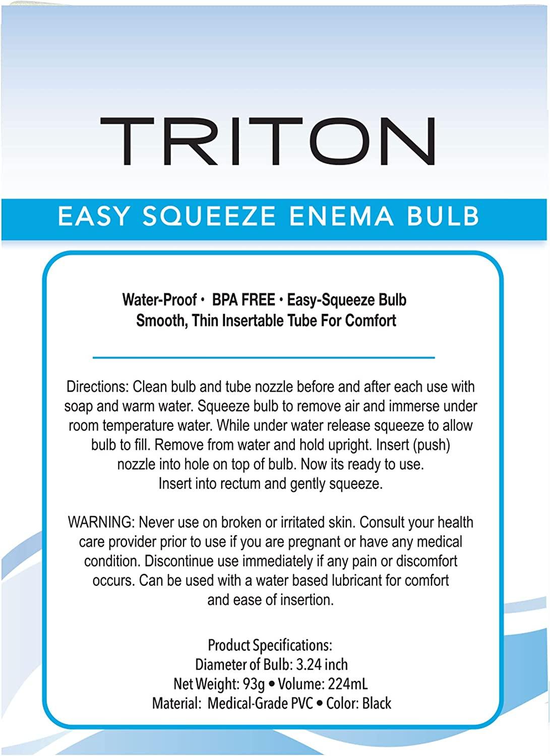 SHIBARI Triton Easy-Squeeze Enema Bulb - Flexible Tip, BPA & Phthalates  Free - Silicone Douche for Men & Women - 7.4oz - Black | Buy Now with  Express International Delivery | GoSupps.com