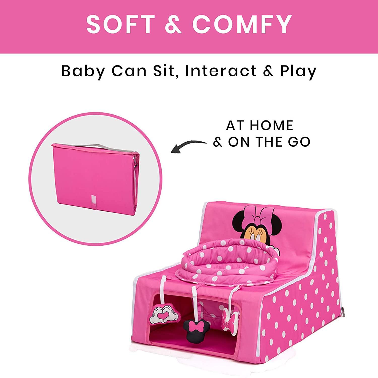 Disney Minnie Mouse Sit N Play Portable Activity Seat for Babies by