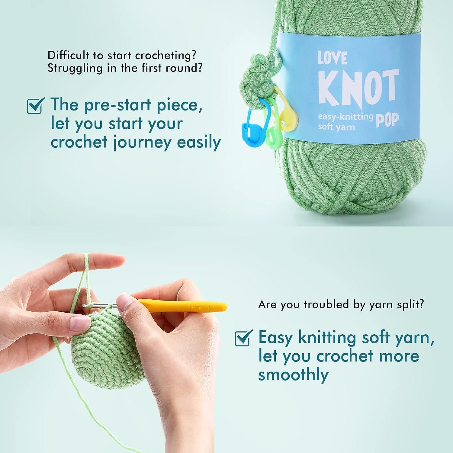 loveknotpop Crochet Kit for Beginners: Crochet Animal Kit for