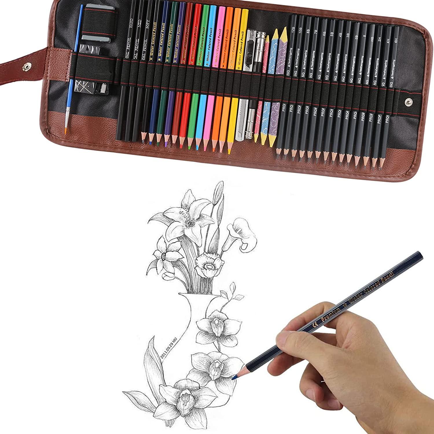 Heshengping, Sketching Pencil Set Drawing Pen Charcoal Sketch Kit