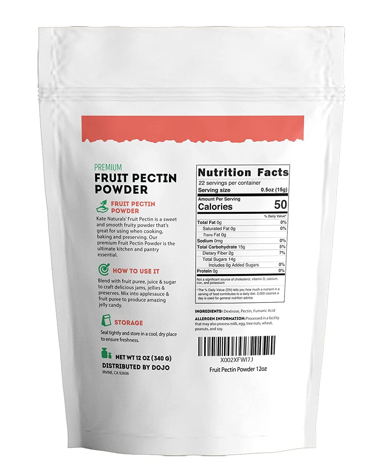 Kate Naturals Fruit Pectin for Canning Jam & Jelly 12oz 100