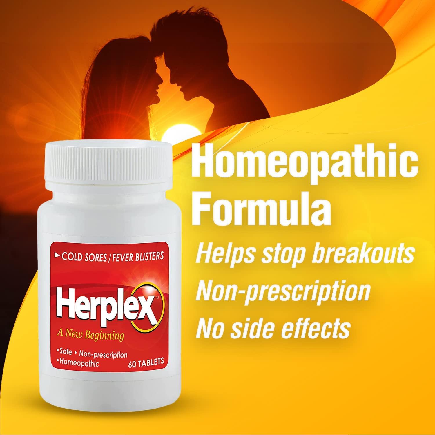 Herplex Premium Tablets Fast Relief for Cold Sores & Fever Blisters
