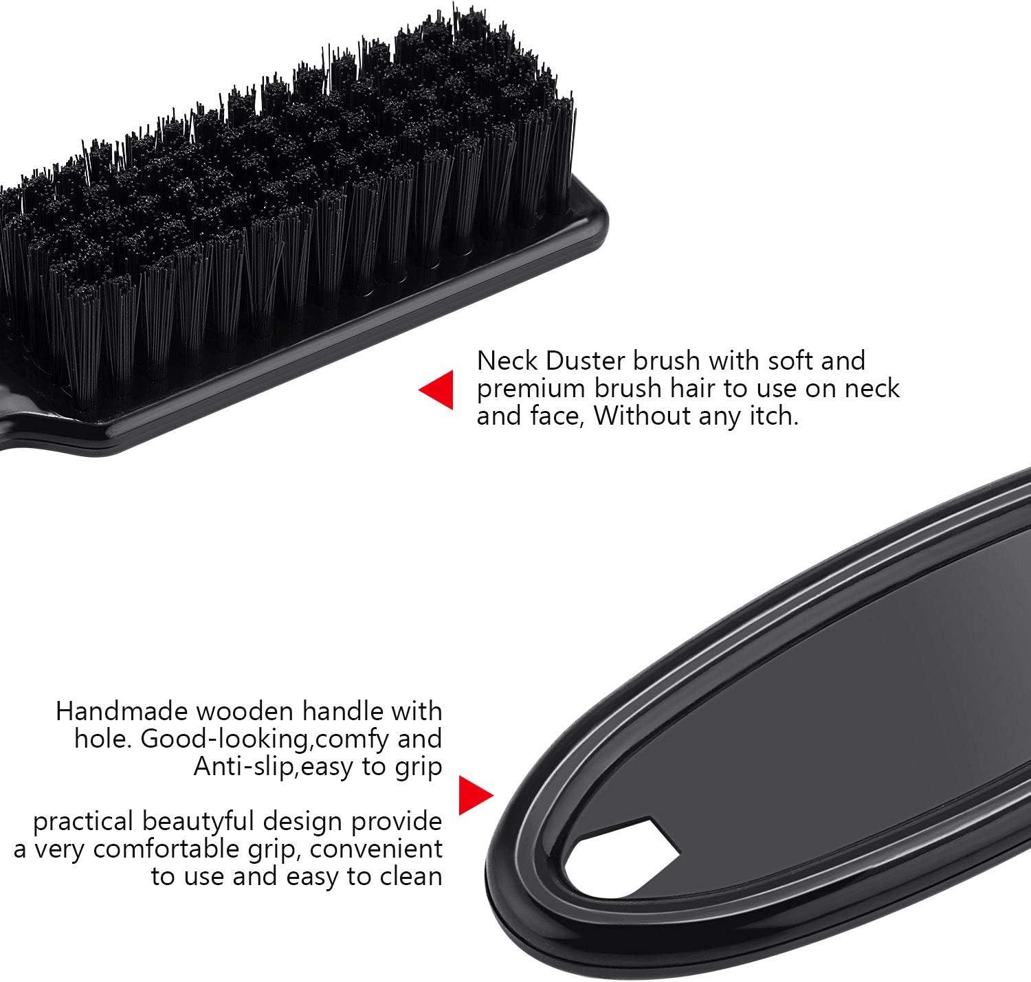 6 Pieces Barber Blade Clipper Cleaning Brush Nylon Trimmer Cleaning Brush  Hair Duster Fade Brush Set Kit (Black)