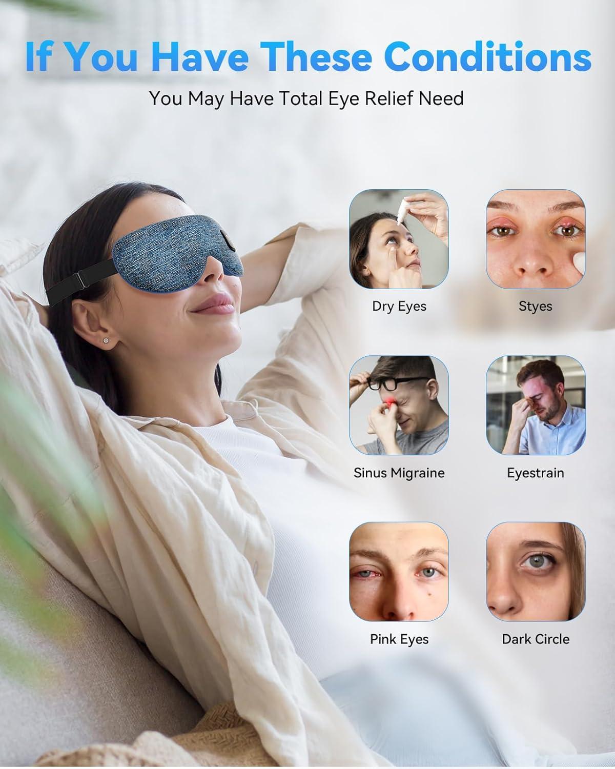 Microwave Activated Thermal Eye Masks - Reusable Heat Therapy For Dry Eyes & Eyestrain