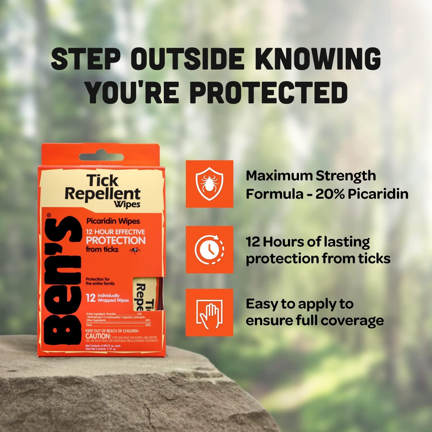 Ben's Tick and Insect Repellent Wipes
