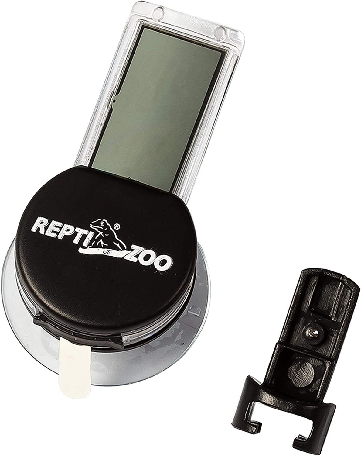 REPTI ZOO Reptile Terrarium Thermometer Hygrometer Digital Display 2PCS Pet  Rearing Box Reptiles Tank Thermometer Hygrometer with Suction Cup