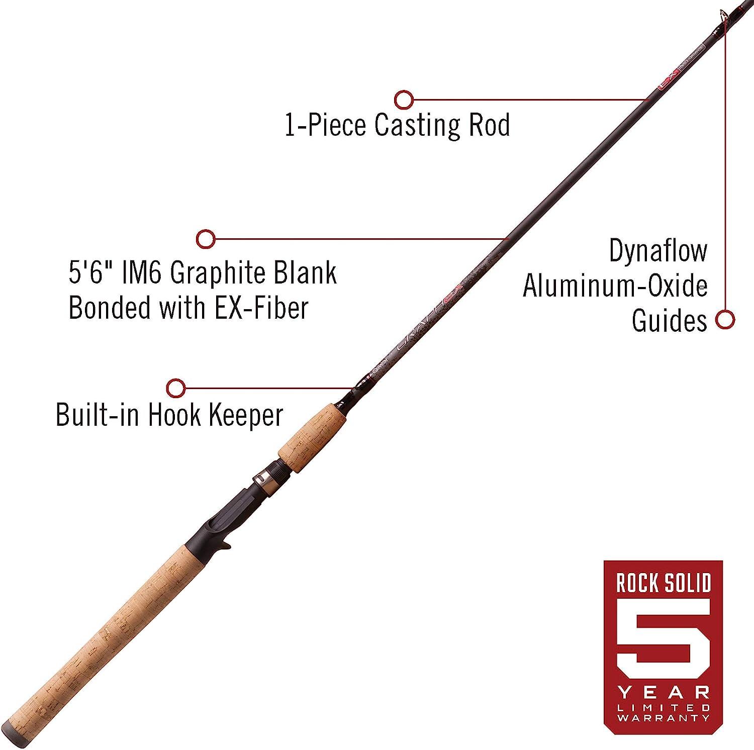 Quantumクァンタム グラフェックス GXC602M 2ピース Quantum Graphex 5'6 Medium Casting Rod - M Power | 1pc Rod for