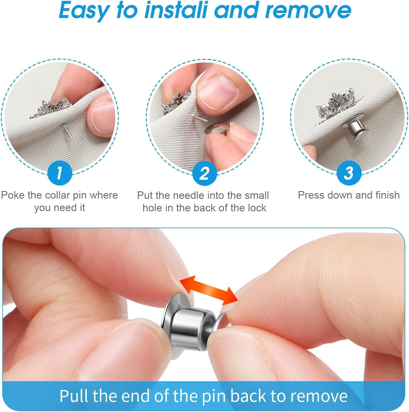 40PCS Locking Pin Back Locking Pin Keeper Clasp Metal Pin Backing