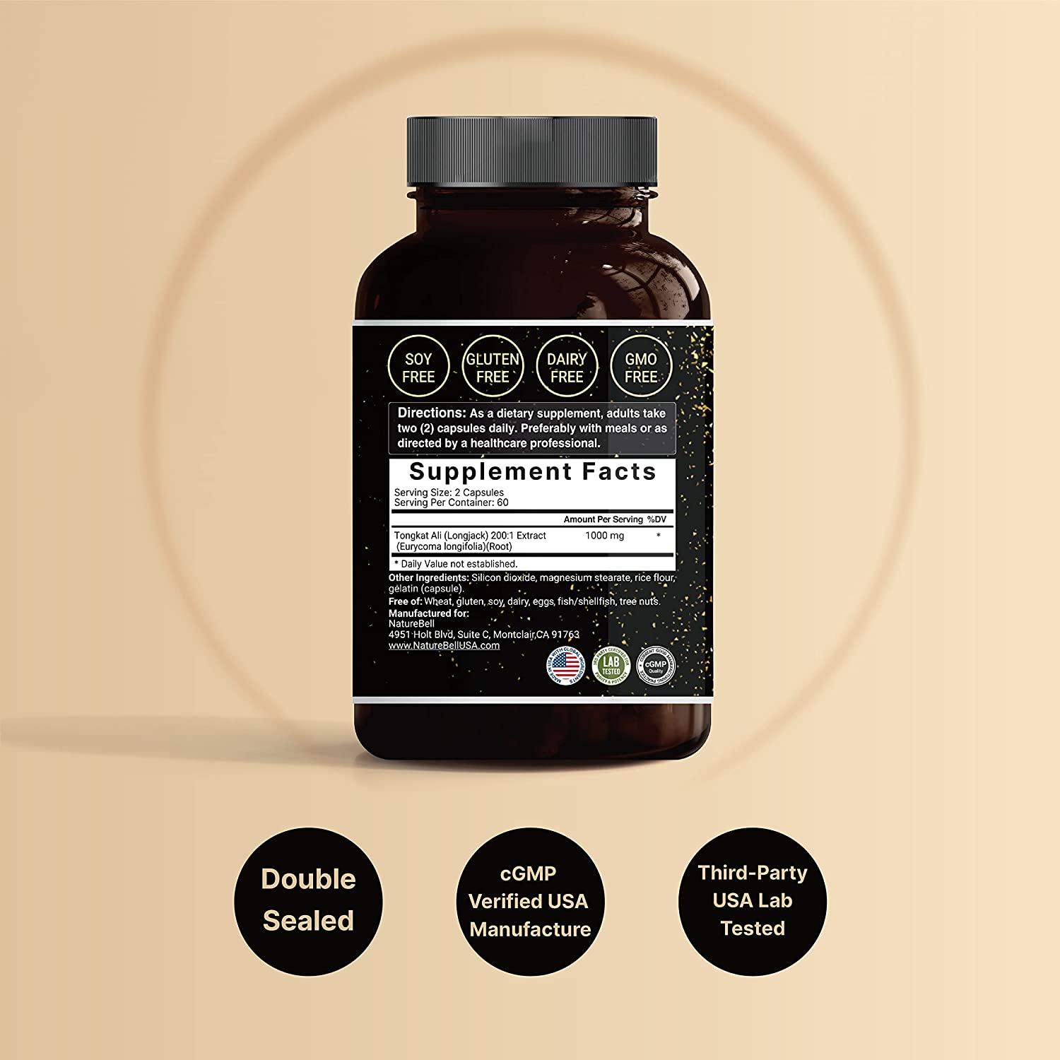 Tongkat Ali 2001 Extract 1000mg 120 Capsules for Energy, Stamina