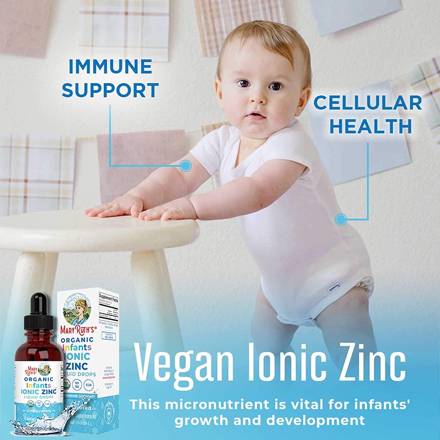 MaryRuth's Infant Liquid Ionic Zinc Vegan Immune Support for Ages 0